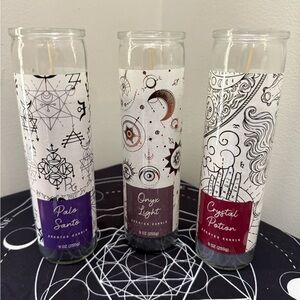 Mystical Scented Candle Set - Purple, Black, Red